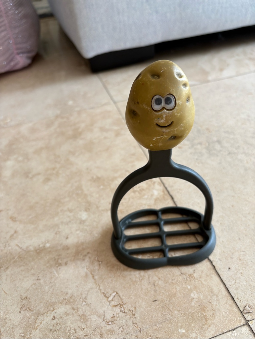 Novelty Olive Green Potato Masher by